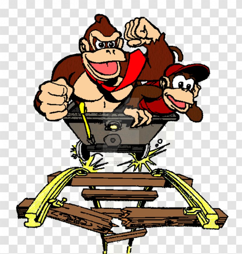 Donkey Kong Country Returns Diddy Racing Super Nintendo Entertainment System - Minecart - Human Behavior Transparent PNG