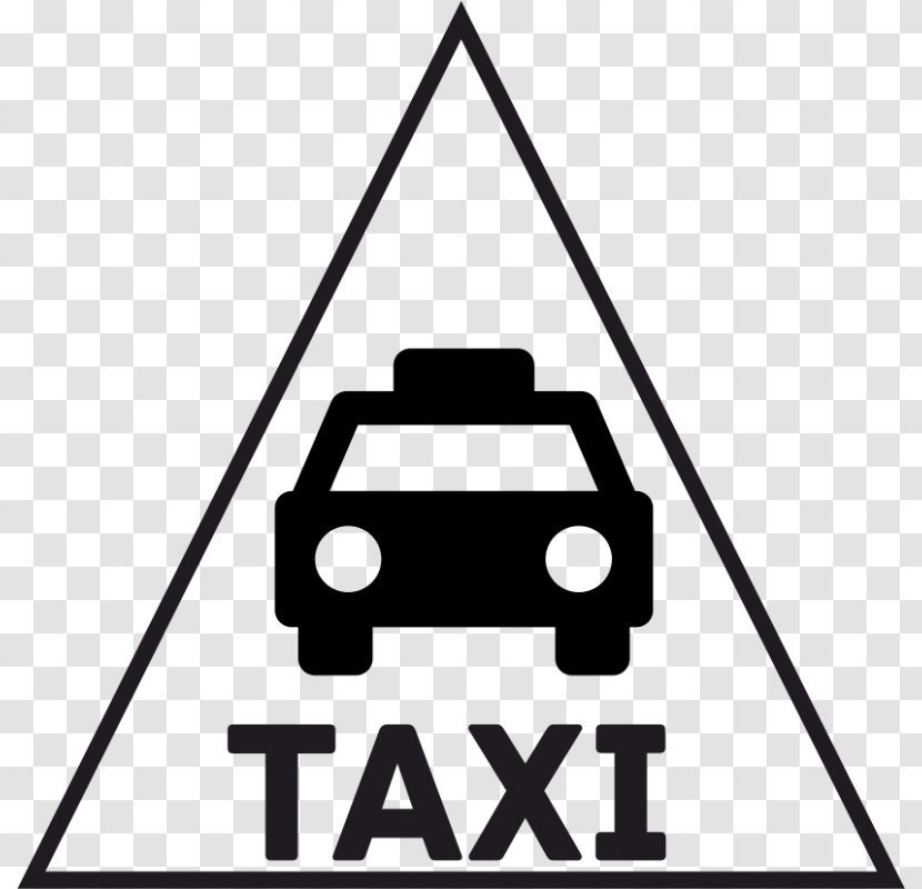 Clip Art Triangle Taxi Line - Signage Transparent PNG