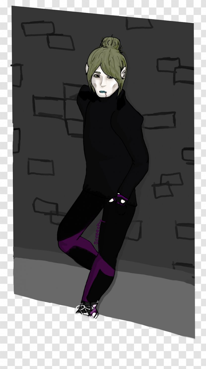 Joker Cartoon Black M - Purple Transparent PNG