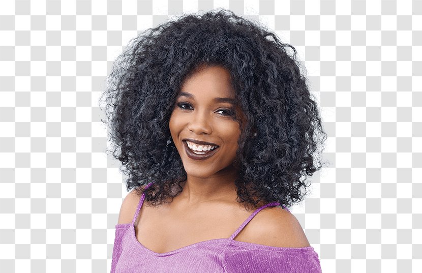 Jheri Curl Lace Wig Artificial Hair Integrations - Afrotextured Transparent PNG