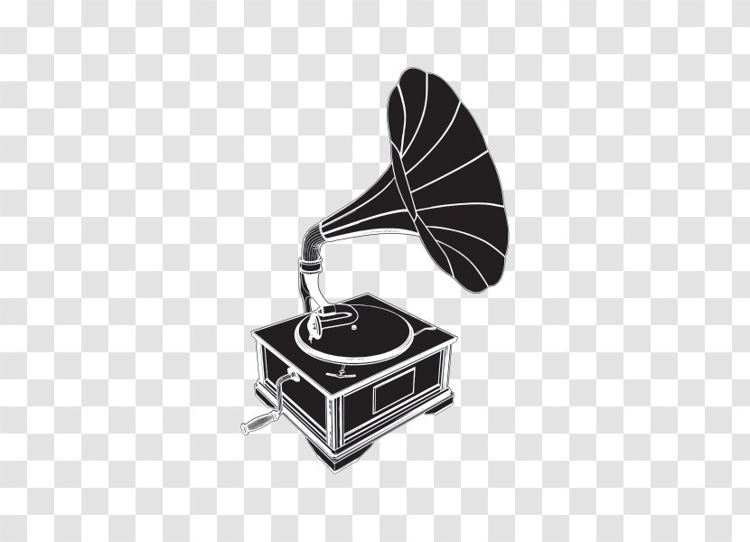 Music Cartoon - Phonograph - Gramophone Record Transparent PNG