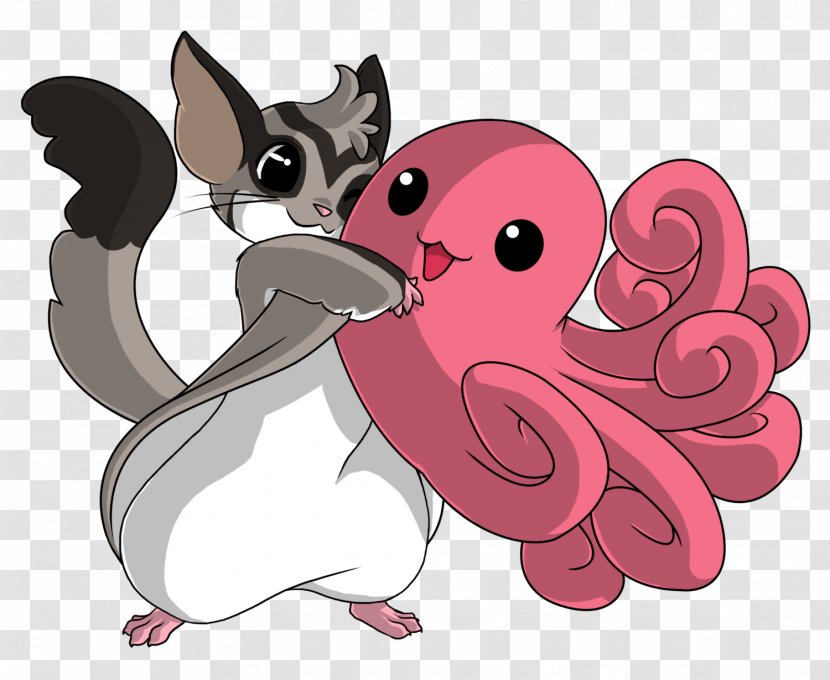 Squirrel Cartoon - Sugar Glider - Tail Transparent PNG