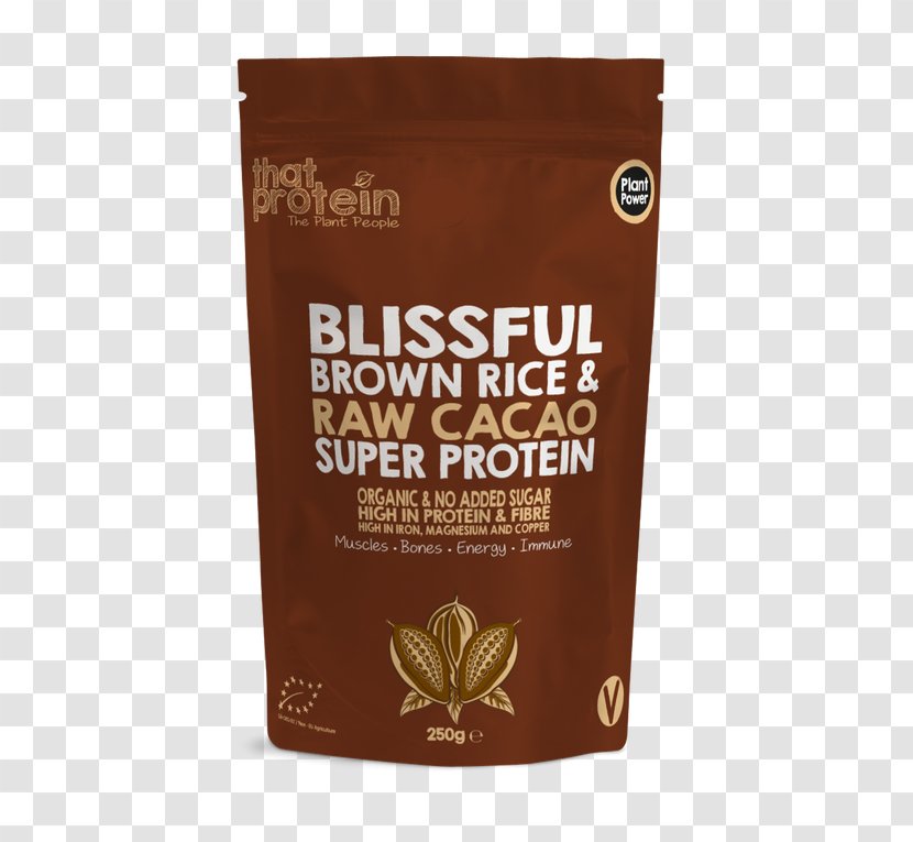 Organic Food Milkshake Rice Protein Brown - Superfood Transparent PNG