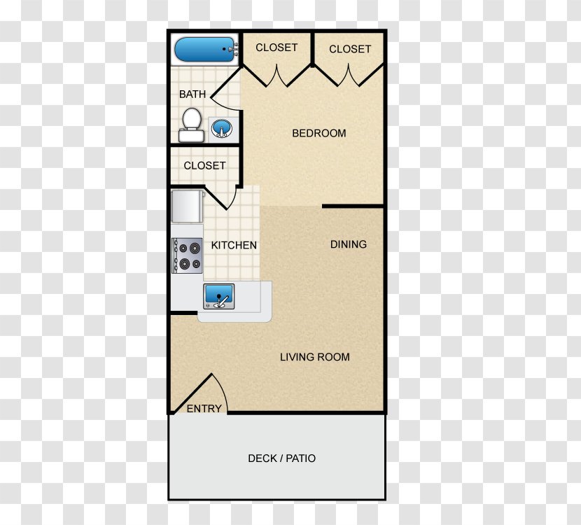 Residence At Skyway Apartment Boulevard Renting Floor Plan - Bathroom Transparent PNG