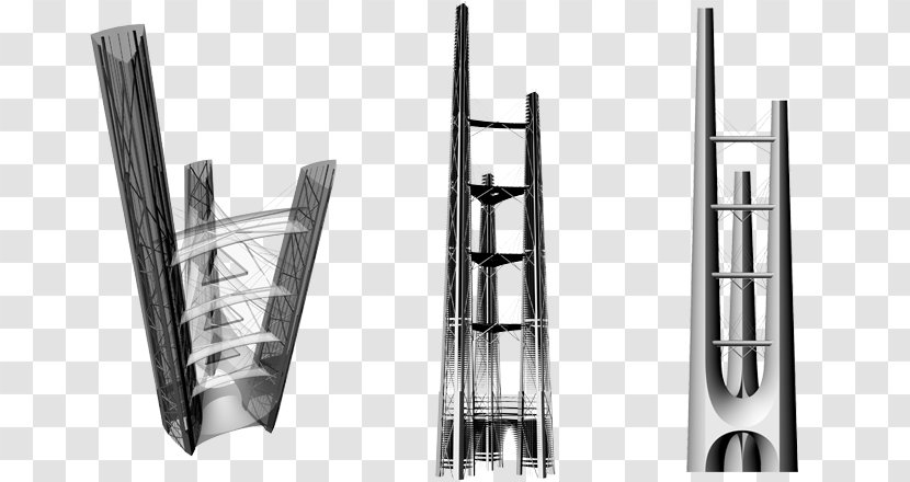 White Angle - Black And - Dubai Tower Transparent PNG