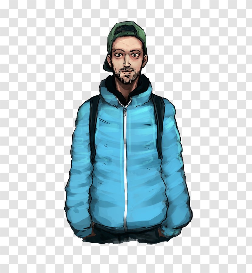 Hoodie Jacket Facial Hair Turquoise Transparent PNG