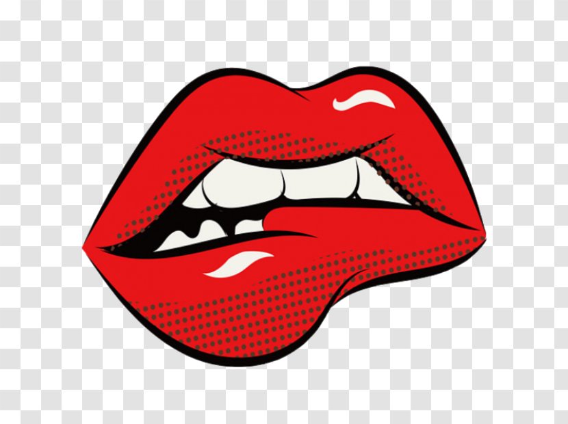 Lip Aleks Cameron Biting - Headgear - Lips Transparent PNG