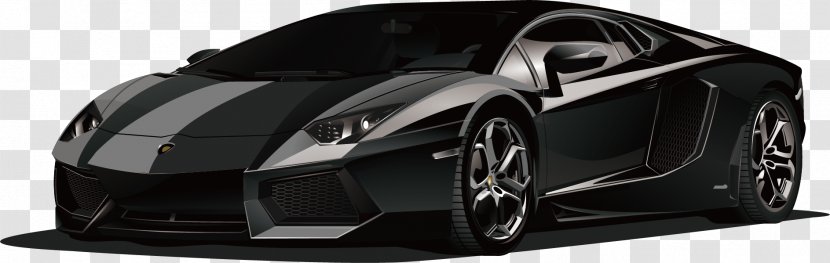 Lamborghini Black Sports Car - Brand - Model Transparent PNG