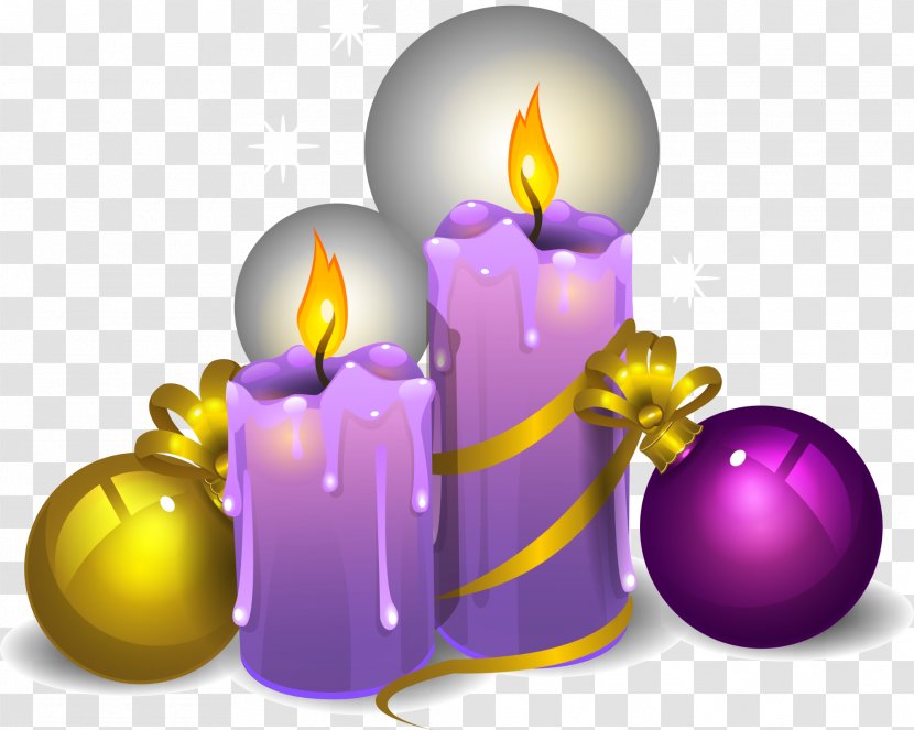 Purple Candle Violet - Cartoon - Balls Transparent PNG