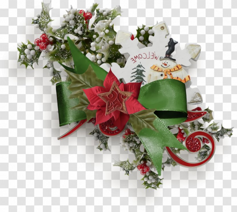 Christmas Ornaments Decoration - Floristry - Rose Floral Design Transparent PNG