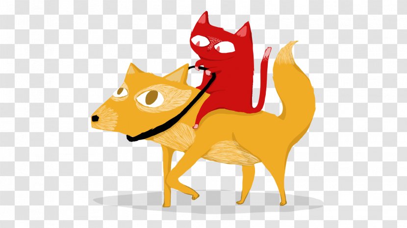 Cat Dog Illustration Clip Art Canidae - Red Fox Transparent PNG