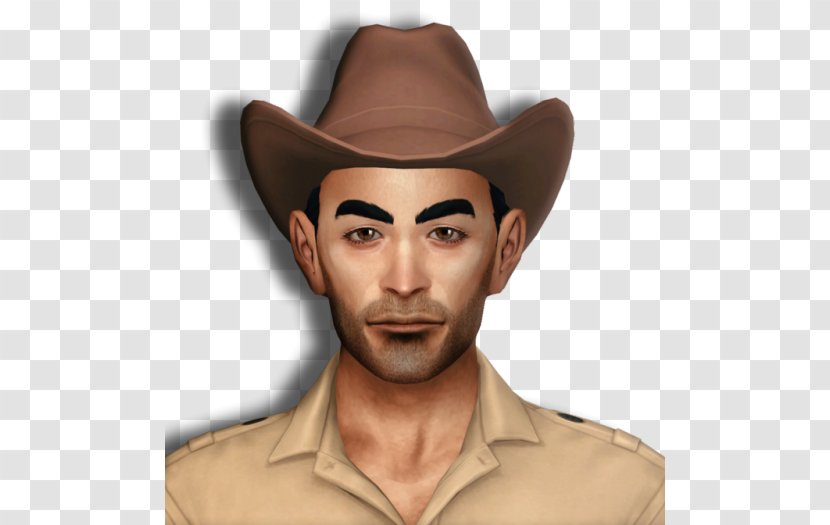 Cowboy Hat Fedora Forehead - Moustache Transparent PNG