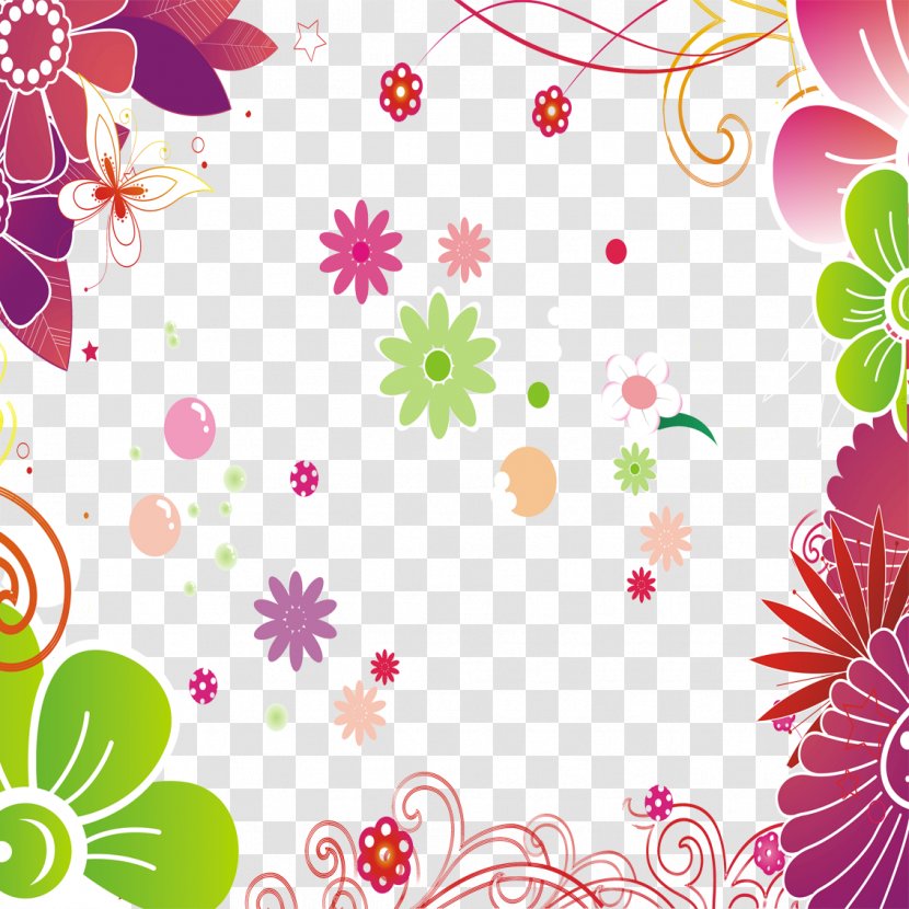 Floral Design Cartoon - Point - Cute Flowers Transparent PNG