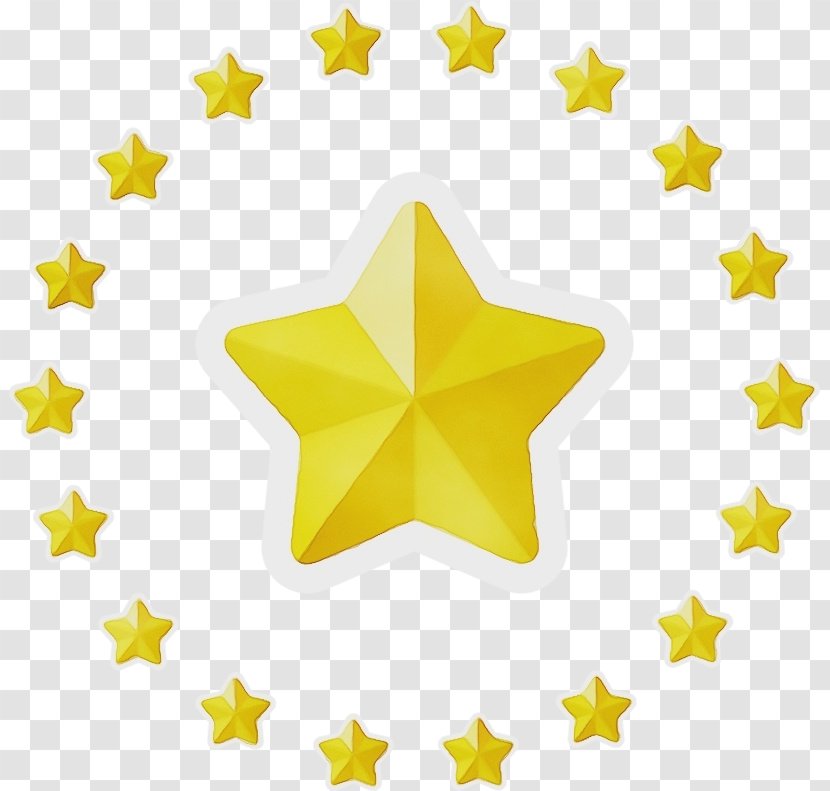 Yellow Star - Paint Transparent PNG