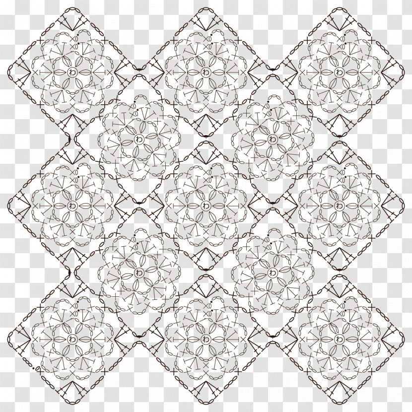 Doilies Textile Symmetry Product Point - Black And White - Free Crochet Patterns Transparent PNG