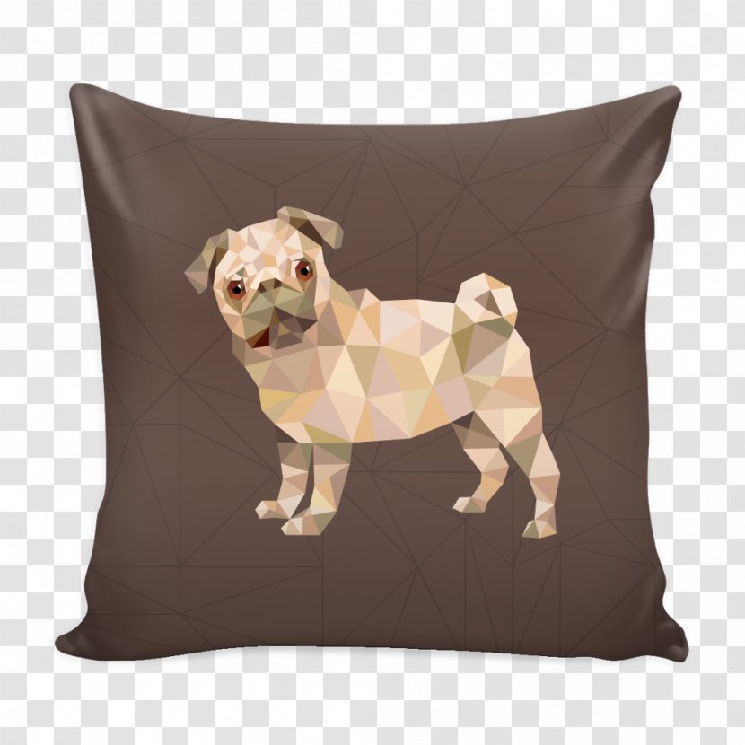 Pug T-shirt Throw Pillows Textile - Toy Dog Transparent PNG