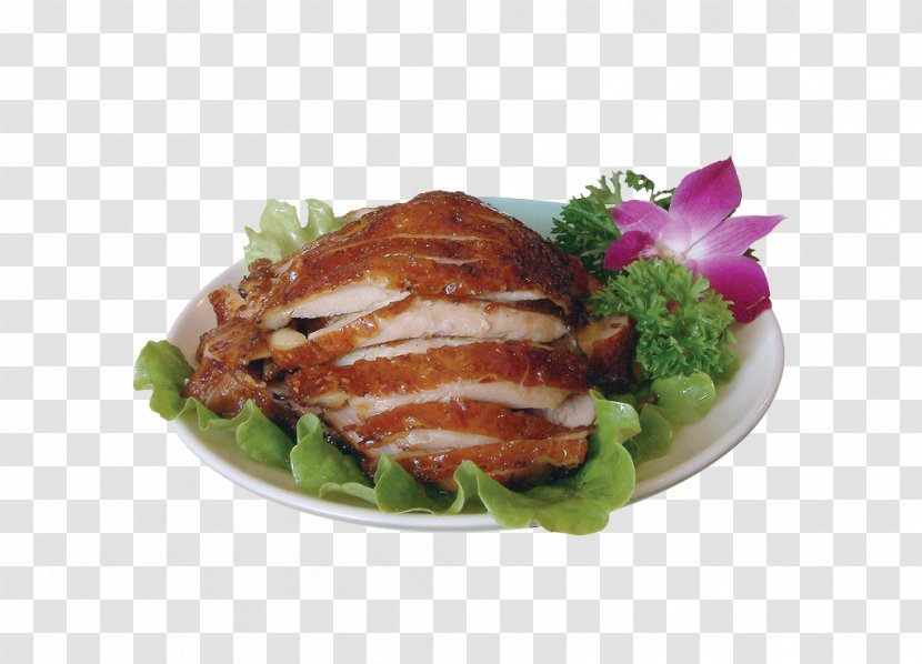 Roast Chicken Peking Duck Kebab Barbecue - Vegetable - And Vegetables Decorative Flower Transparent PNG