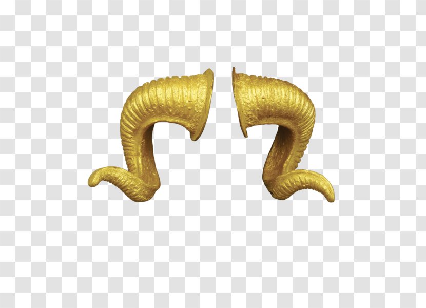 Sheep Gold Horn Van Earring - Metal - Horns Transparent PNG
