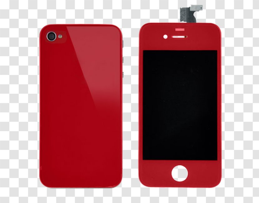 IPhone 4S Feature Phone Touchscreen Display Device - Mobile Phones - Iphone Red Transparent PNG