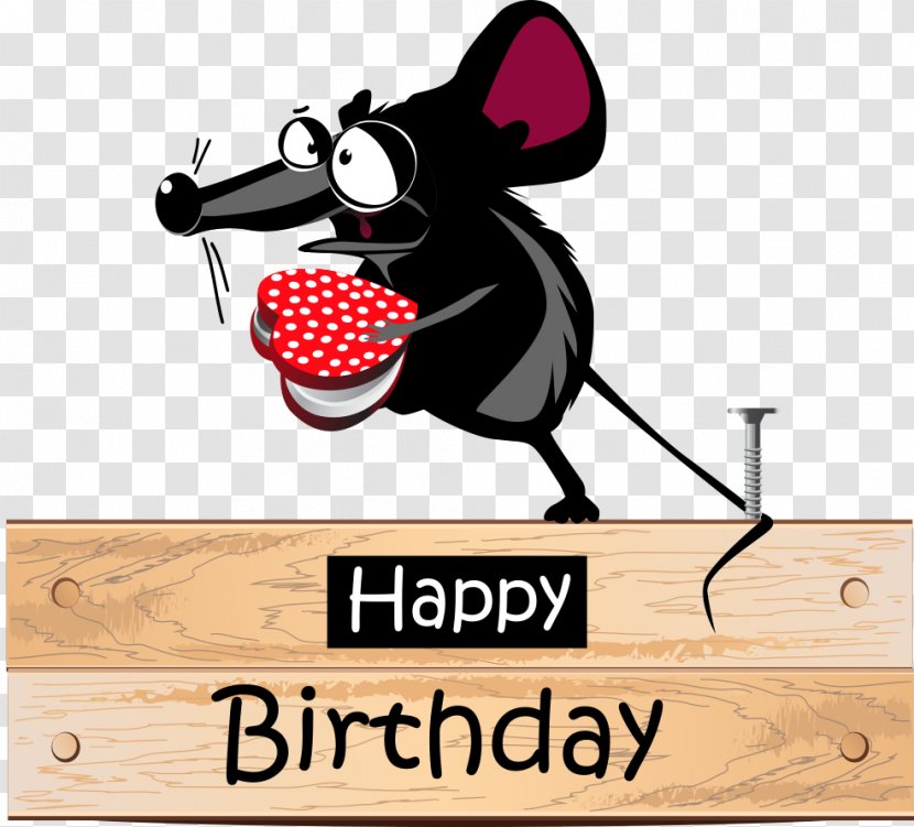 Happy Birthday To You Greeting Card Cartoon - Mouse Cards Vector Transparent PNG