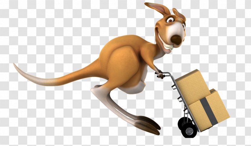 Kangaroo Christmas Royalty-free Clip Art - Pushing A Shopping Cart Transparent PNG