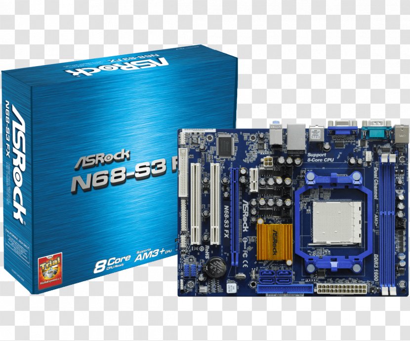 Socket AM3 ASRock Motherboard MicroATX Intel High Definition Audio - Microcontroller - Computer Transparent PNG