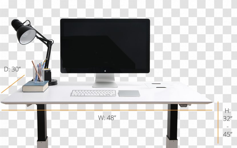 Computer Monitors Table Laptop Personal Desktop Computers - Furniture - Standing Desk Transparent PNG
