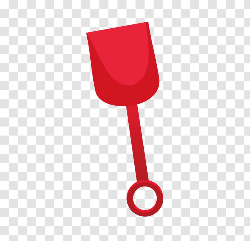 Shovel Tool - Red Transparent PNG