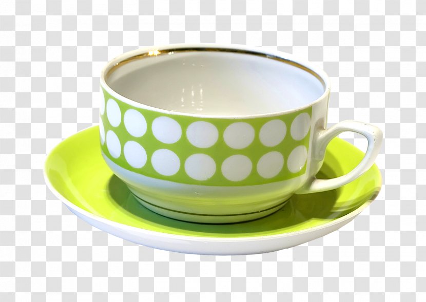 Coffee Cup Green Porcelain - Dishware Transparent PNG