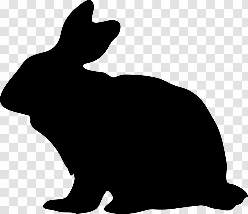 Easter Bunny Clip Art Vector Graphics Rabbit Openclipart - Public Domain - Blackandwhite Transparent PNG