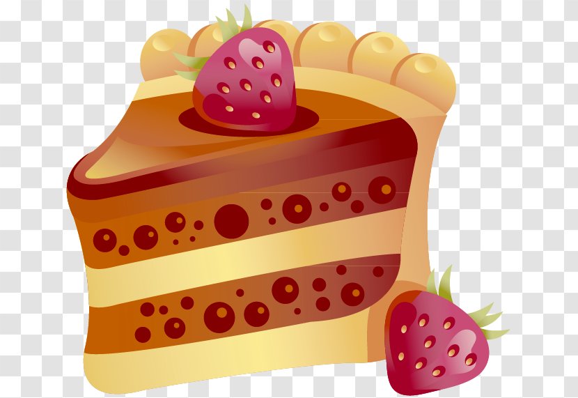 Strawberry Chocolate Cake Birthday Cupcake Transparent PNG