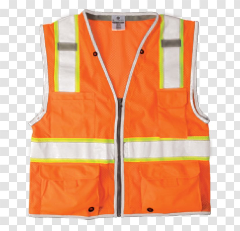 Gilets High-visibility Clothing Zipper Sleeve - Safety Vest Transparent PNG