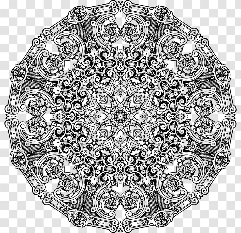 Mandala Clip Art - Circular Pattern Transparent PNG