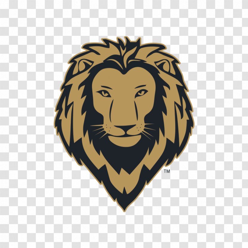 Lion Logo - Head - BLACK AND GOLD Transparent PNG