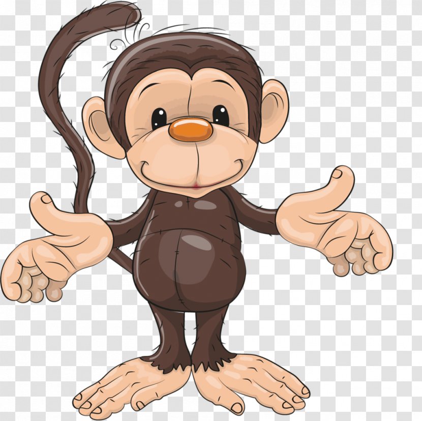 Baby Monkeys Cartoon Clip Art - Mammal - Monkey Transparent PNG