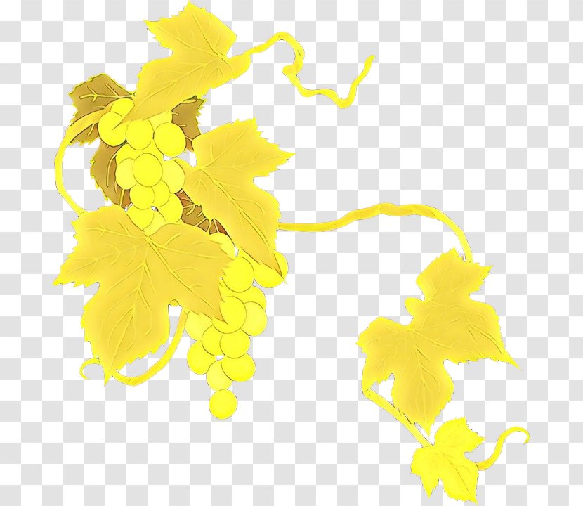 Yellow Leaf Clip Art Plant Vitis Transparent PNG