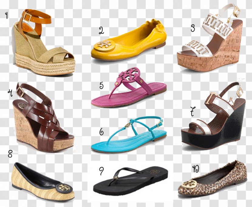 Shoe Sandal Footwear Tory Burch Wedge - Size - Heels Transparent PNG