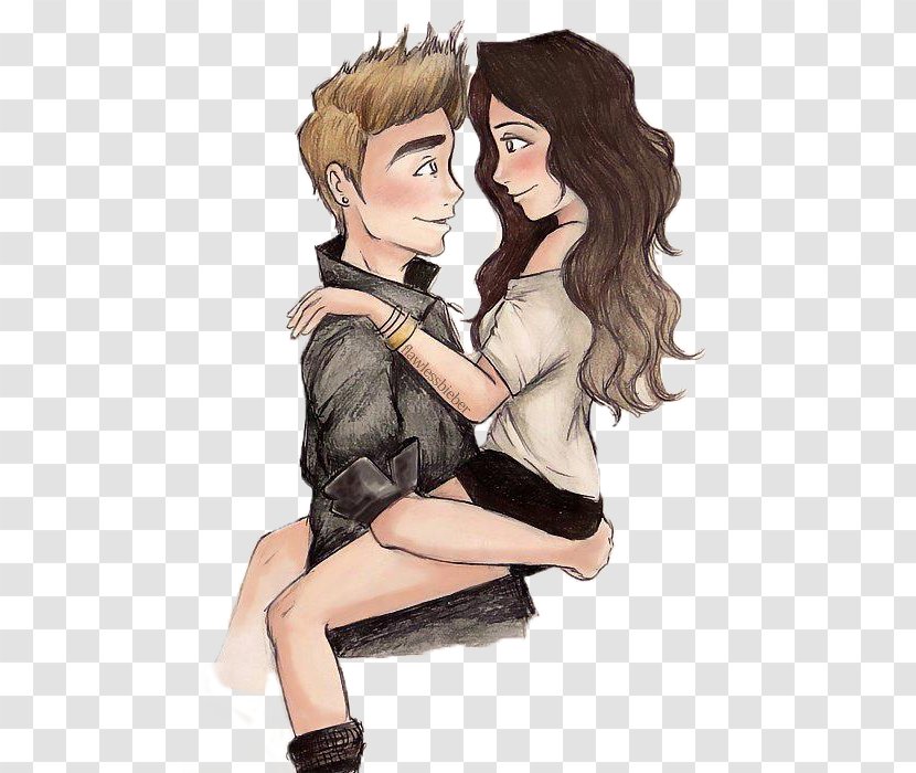 Drawing Justin Bieber Image Pencil Couple - Silhouette Transparent PNG