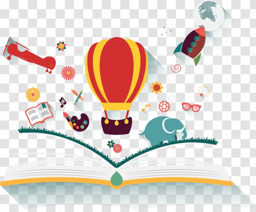 Children's Literature Imagination - Silhouette - Air Balloon Transparent PNG