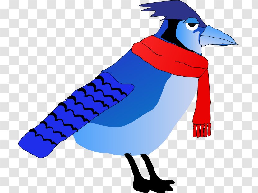 Cartoon Bird - Blue - Perching Jay Transparent PNG