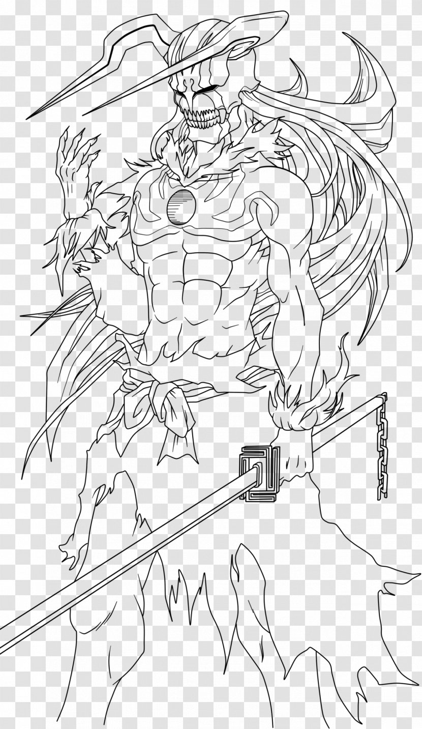 Line Art Drawing Inker White Cartoon - Fictional Character - Ichigo Transparent PNG
