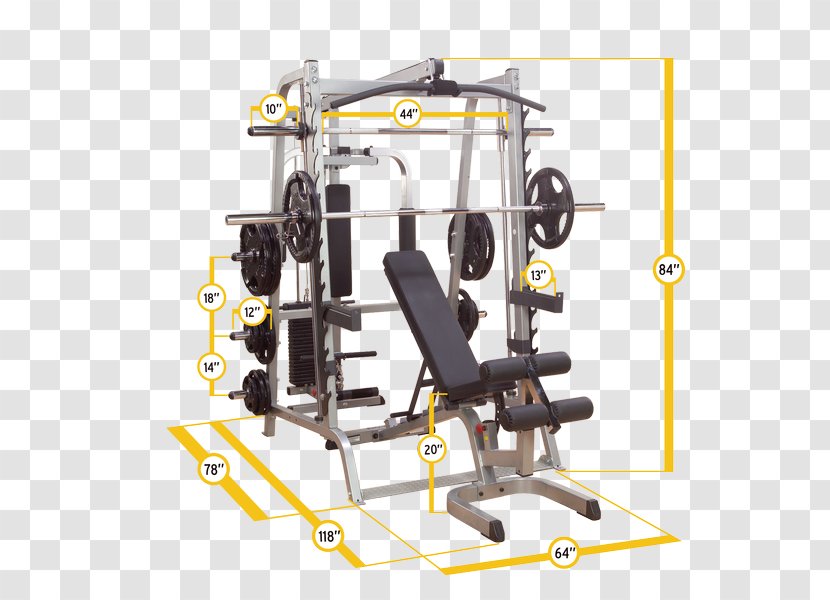 Smith Machine Total Gym Fitness Centre Weight Power Rack - Barbell Transparent PNG