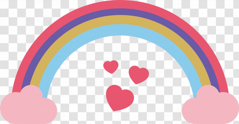 Bridge Rainbow Clip Art - Heart - Beautiful Transparent PNG