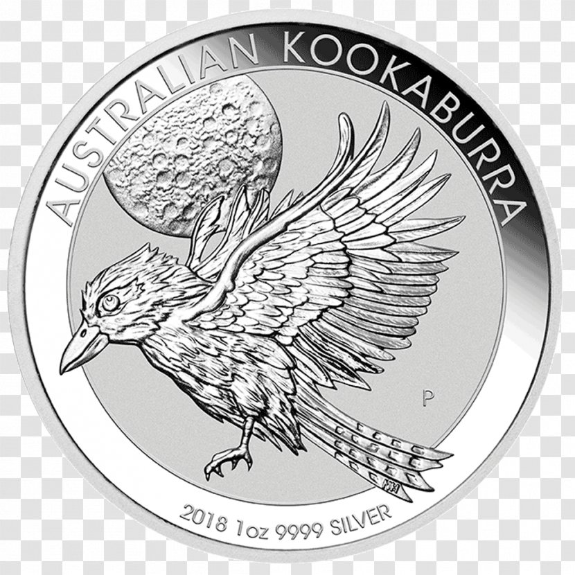 Perth Mint Laughing Kookaburra Australian Silver Bullion Coin - Ounce Transparent PNG