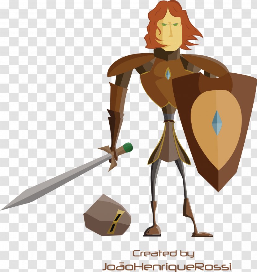 Costume Design Cartoon Weapon Character - Cold - Medieval Warrior Transparent PNG