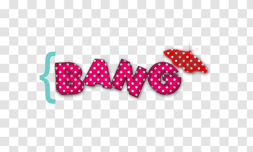 Polka Dot Font - Magenta - Bangs Transparent PNG