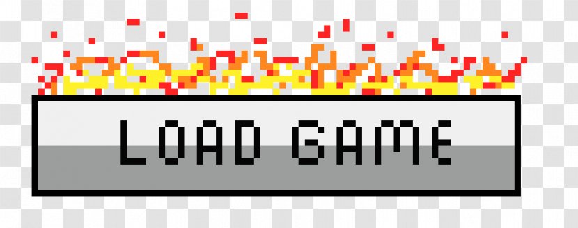 Video Game Pixel Art Clip - Text - Button Transparent PNG