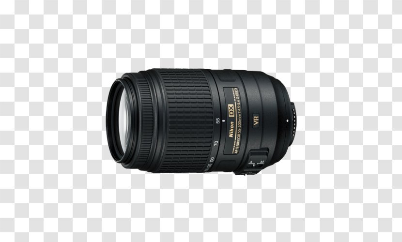 Nikon AF-S DX Nikkor 55-300mm F/4.5-5.6G ED VR D3300 Format 35mm F/1.8G Zoom-Nikkor 18-55mm F/3.5-5.6G - Dxnikkor - Camera Lens Transparent PNG