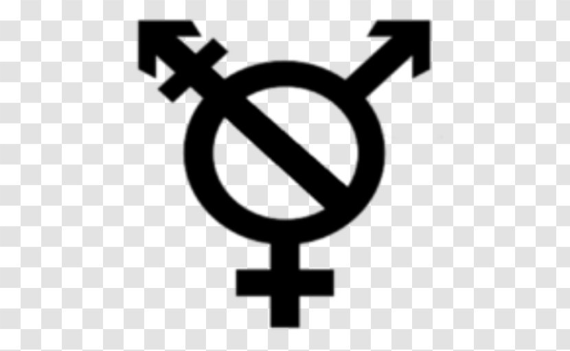 Lack Of Gender Identities Symbol Transgender - Black And White Transparent PNG