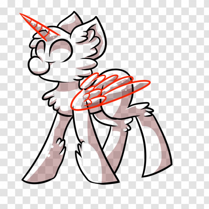 Cat Line Art Pony Drawing - Silhouette - Clarabelle Cow Transparent PNG